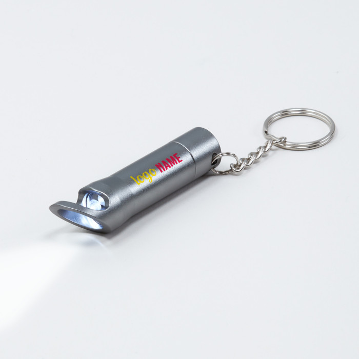 Schlüsselanhänger mit Led-Licht und Flaschenöffner